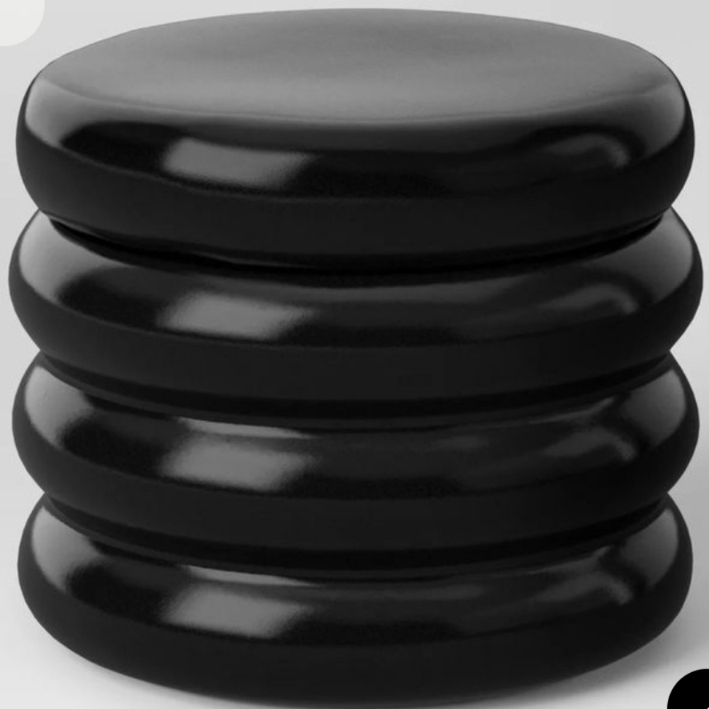 Set Of 2 Black Bubble Trinket Boxes